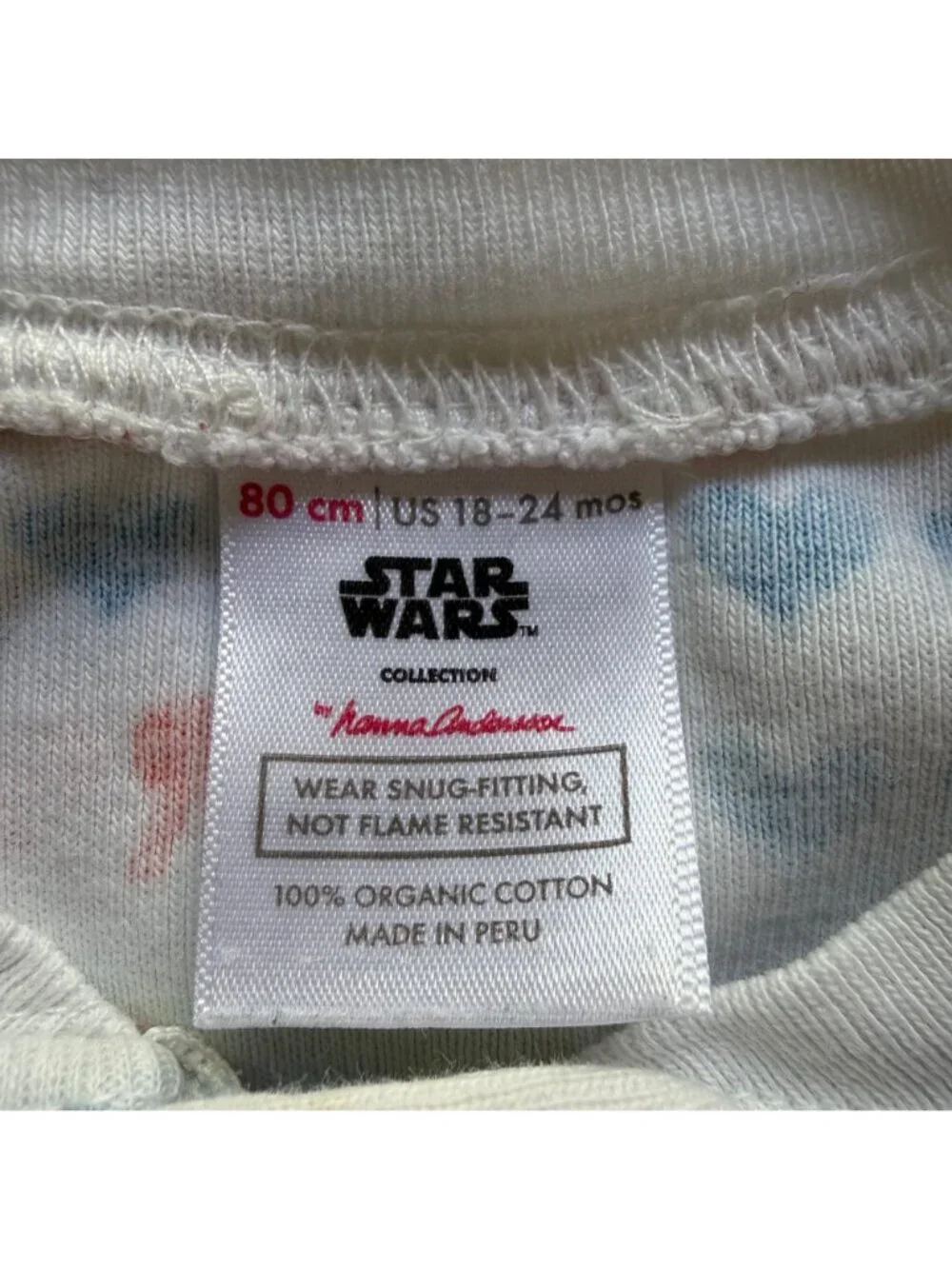 Hanna Andersson Star Wars Size 18-24 Months Baby Yoda Grogu Heart Sleeper Pajama